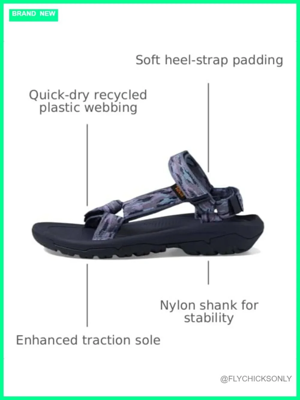 Women's Athletic Sandal with Quick-Dry Recycled Webbing